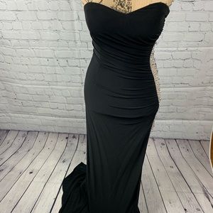 Strapless evening gown